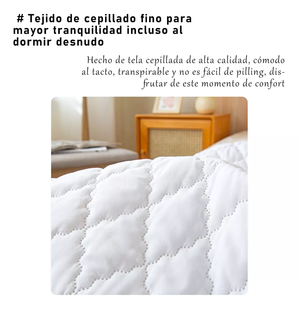 Protector Cubre Colchón Impermeable Matrimonial 3 Pisos King