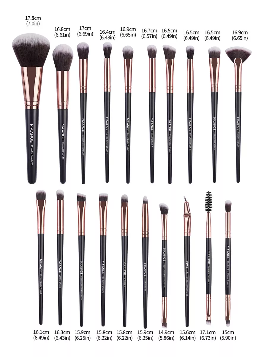 20 Brochas Maquillaje Profesional Y Herramientas Cosméticas