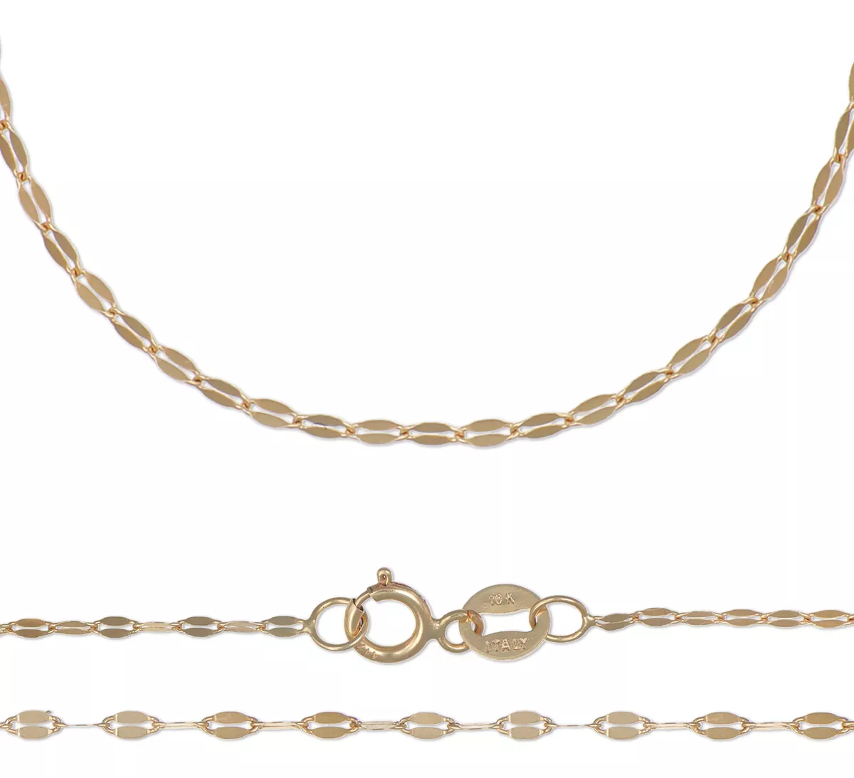 Collar Con Medalla De Virgen Italiana De Oro De 10k