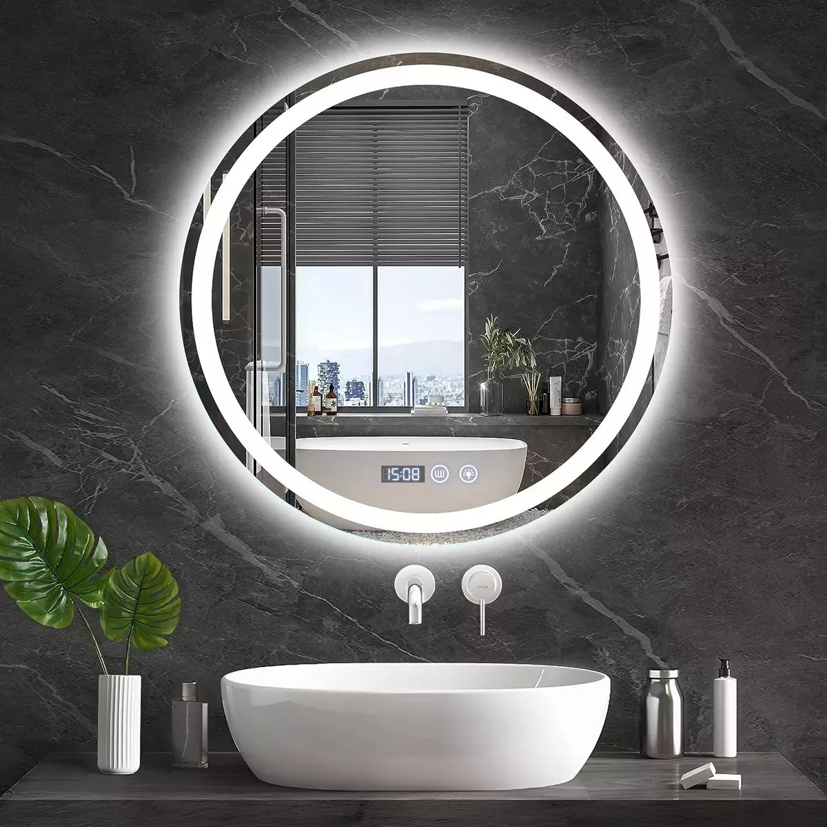 Espejo Led Baño Touch 3 Modo Con Función Antivaho 60*60cm