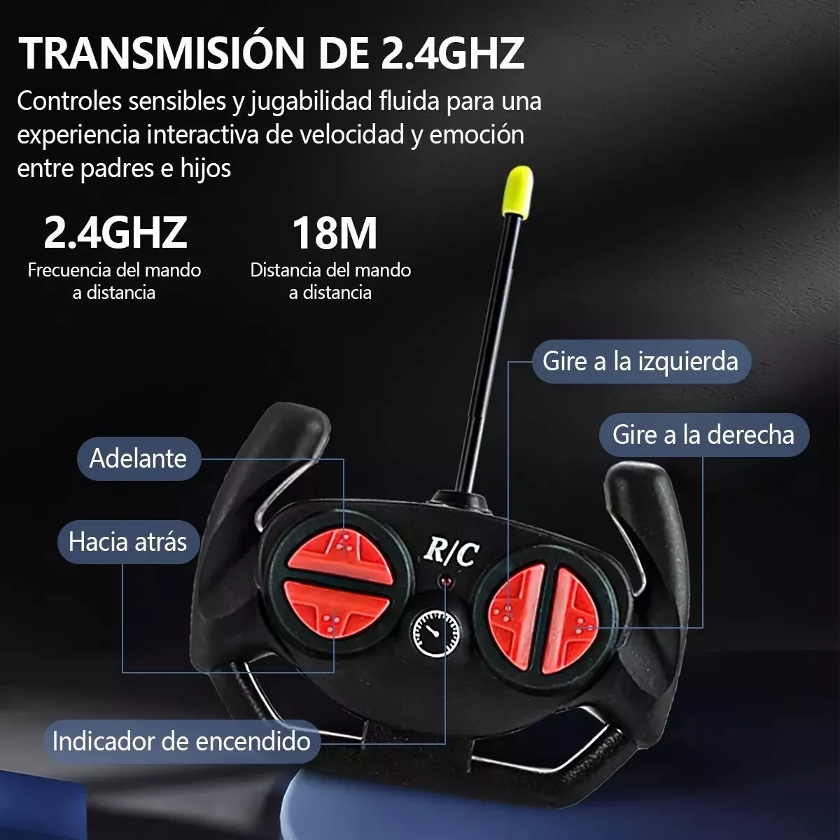 Carro Control Remoto Recargable Para Niño