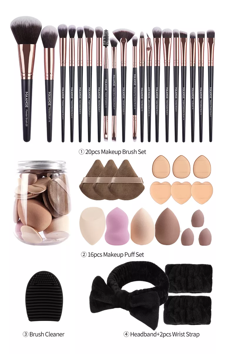20 Brochas Maquillaje Profesional Y Herramientas Cosméticas