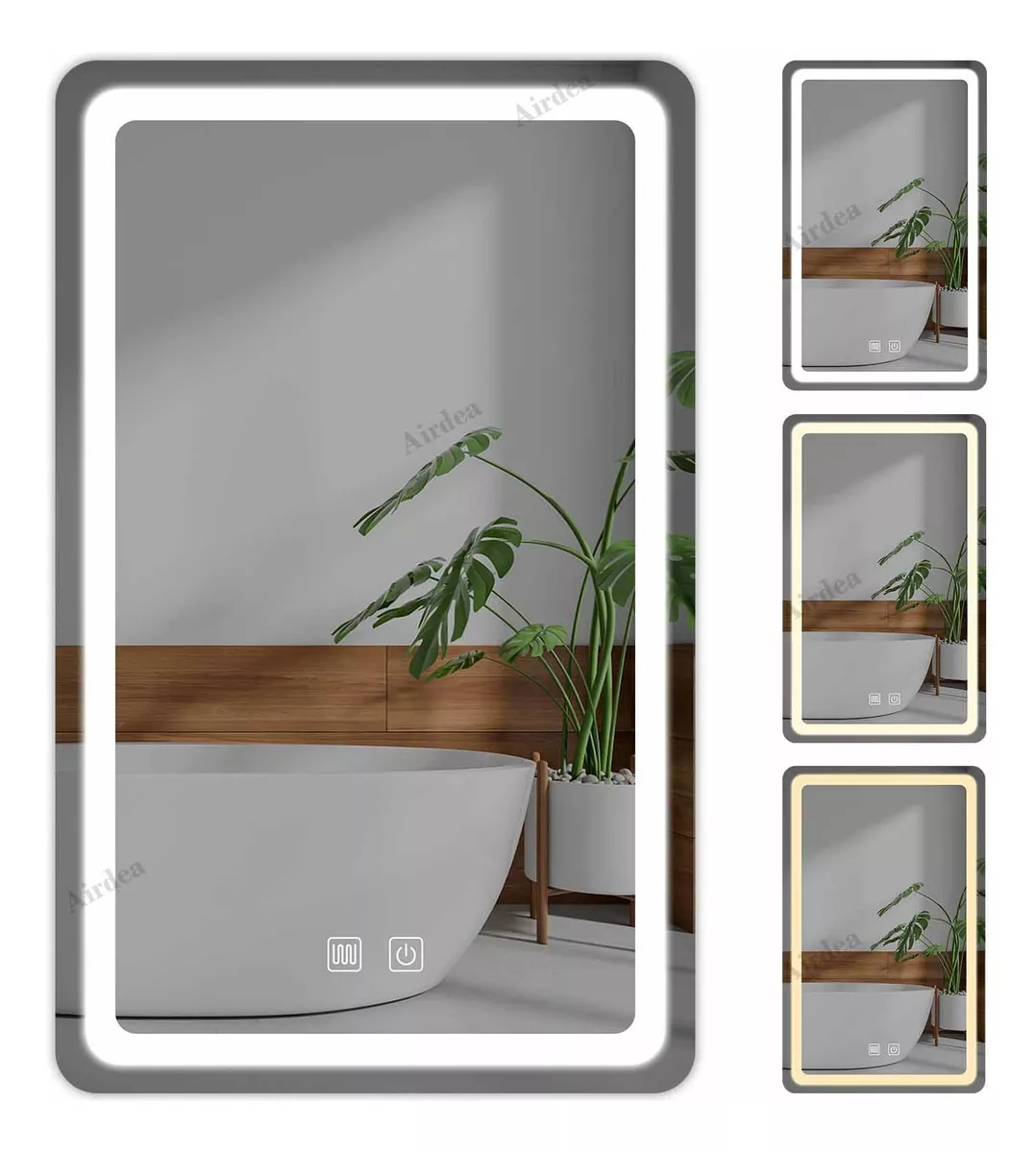 Espejo Inteligente Baño 3modo Touch Moderna 40*60cm Antivaho