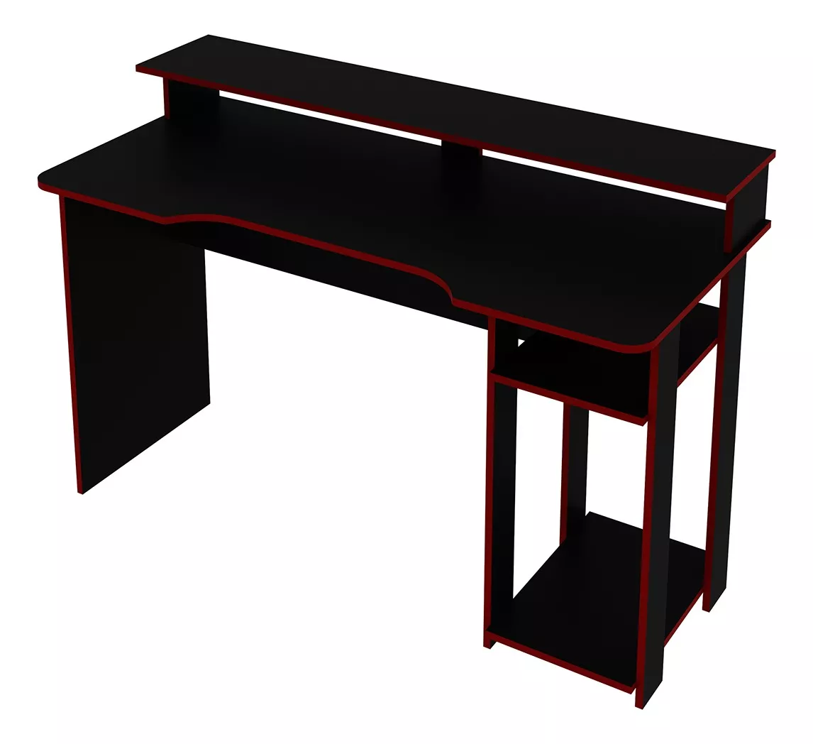 Mueble Escritorio/mesa Gamer Negro/rojo Me4153.0002