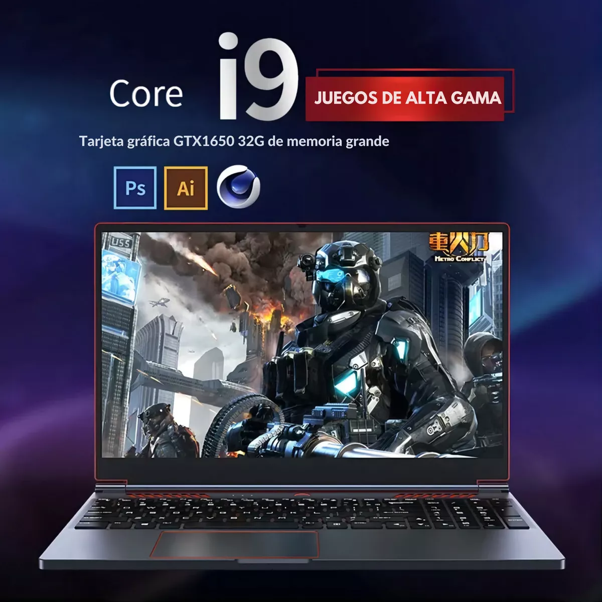 Laptop Gamer 16.1  Full Hd 32gb Ram 1tb Ssd Core I9 10885h Gtx 1650 Tarjeta Gráfica Nvidia Teclado Retroiluminado Rgb Windows 11 Home Usb-c, Usb-a Hdmi Wi-fi 6 Y Bluetooth