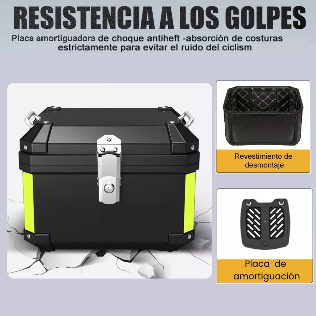 Baul Trasero Caja Para Moto 45l Cajuela Maletero Motocicleta