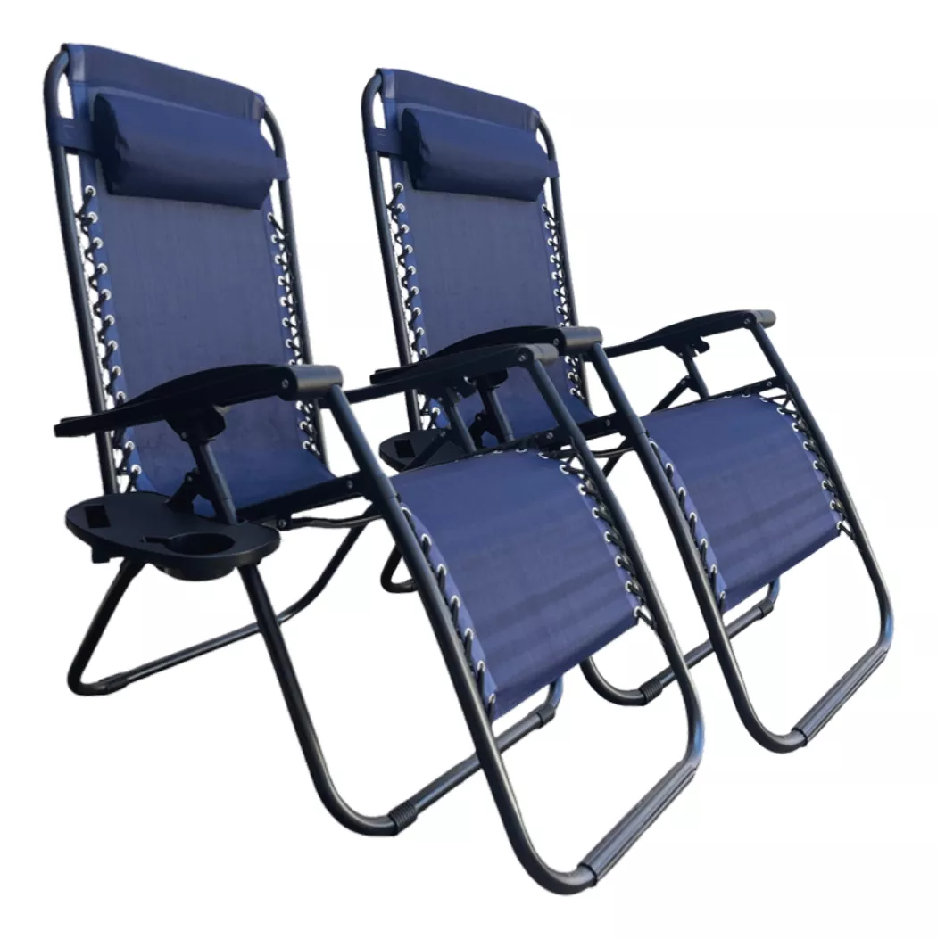 Set 2 Camastro Silla Plegable Gravdad 0 Jardin Alberca Playa