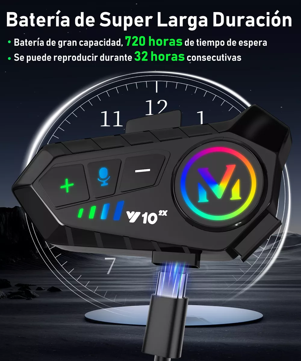 Intercomunicadores Casco Audífonos Bluetooth Para Moto 2pcs