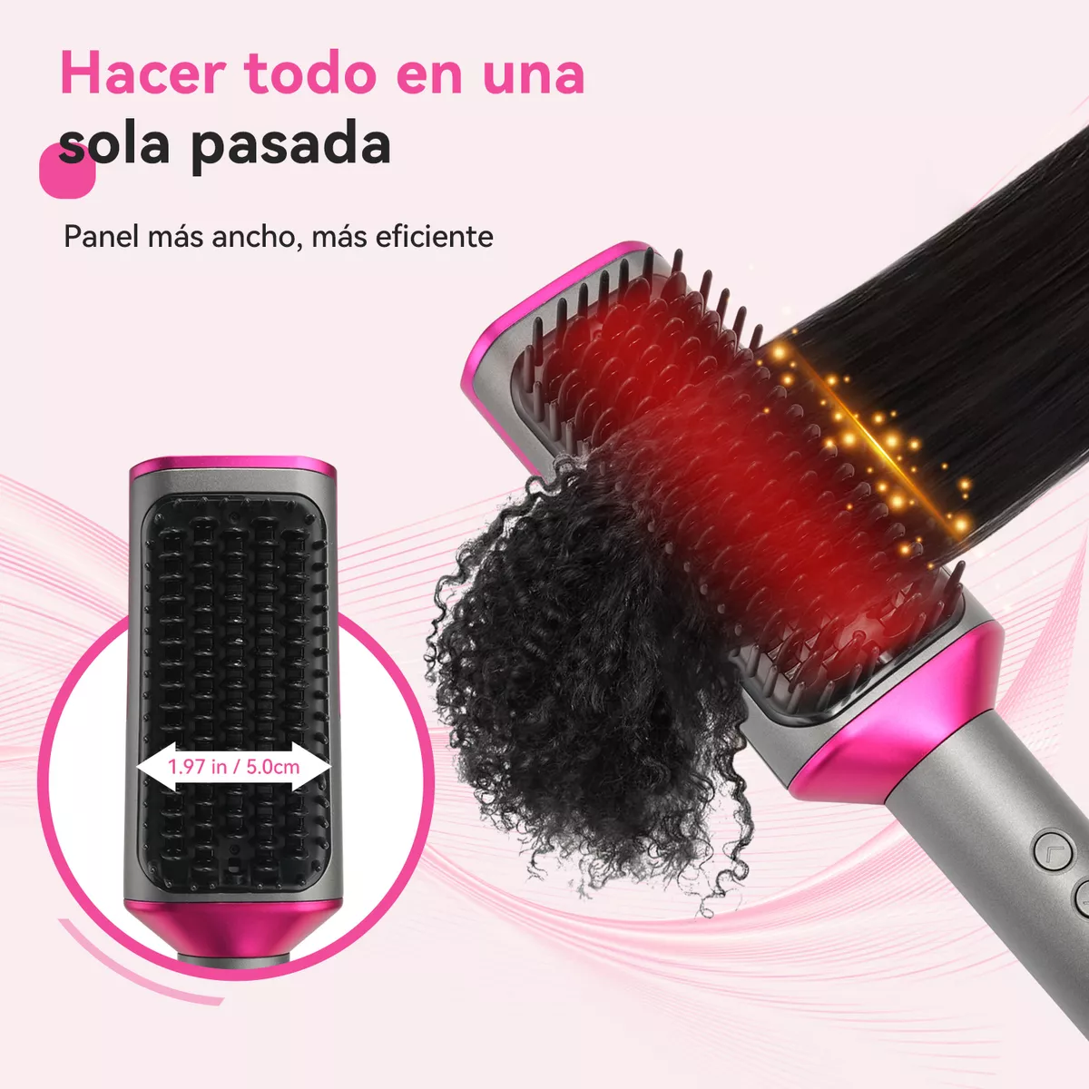 Cepillo Alaciador Electrico Cabello Alisador Iones 14 Modos