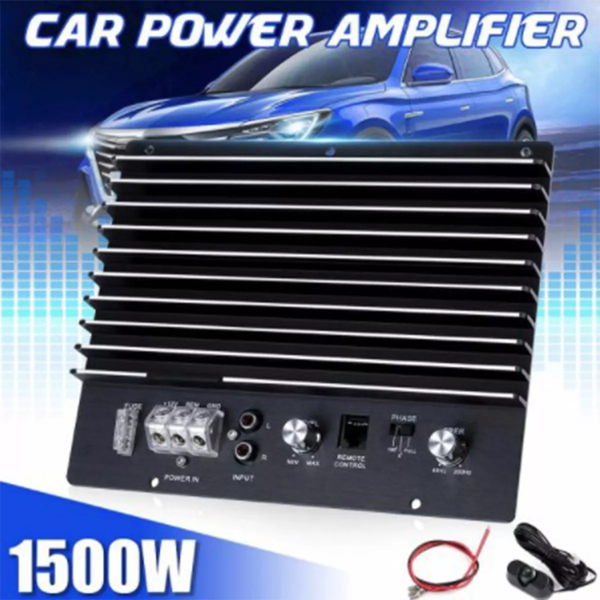 Amplificador Para Auto 1500 W 1 Canales Profesional