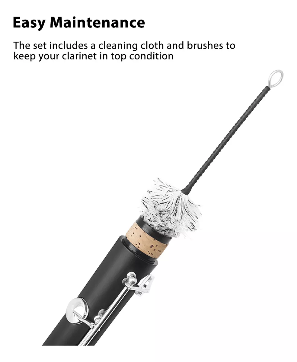 Clarinete Binocular Clarinet Abs Bb Con Limpieza De 10 Lengü