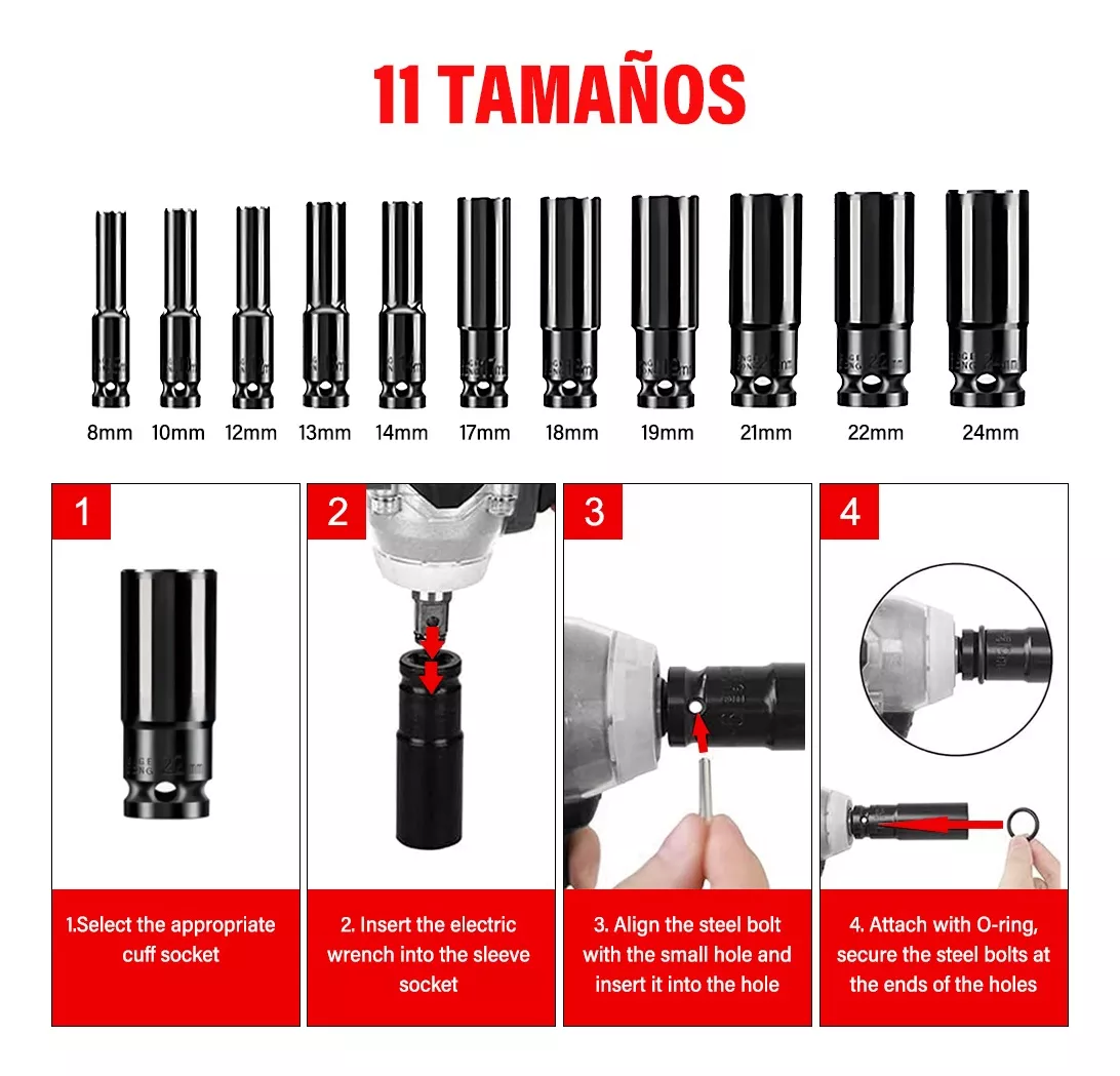 1000nm Pistola De Impacto Llave Inalambrica 2*batería Kit