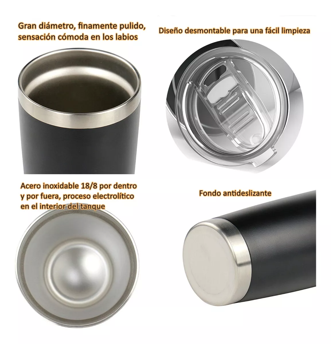 Termo Portátil De Acero Inoxidable Frío Y Caliente 20 Oz