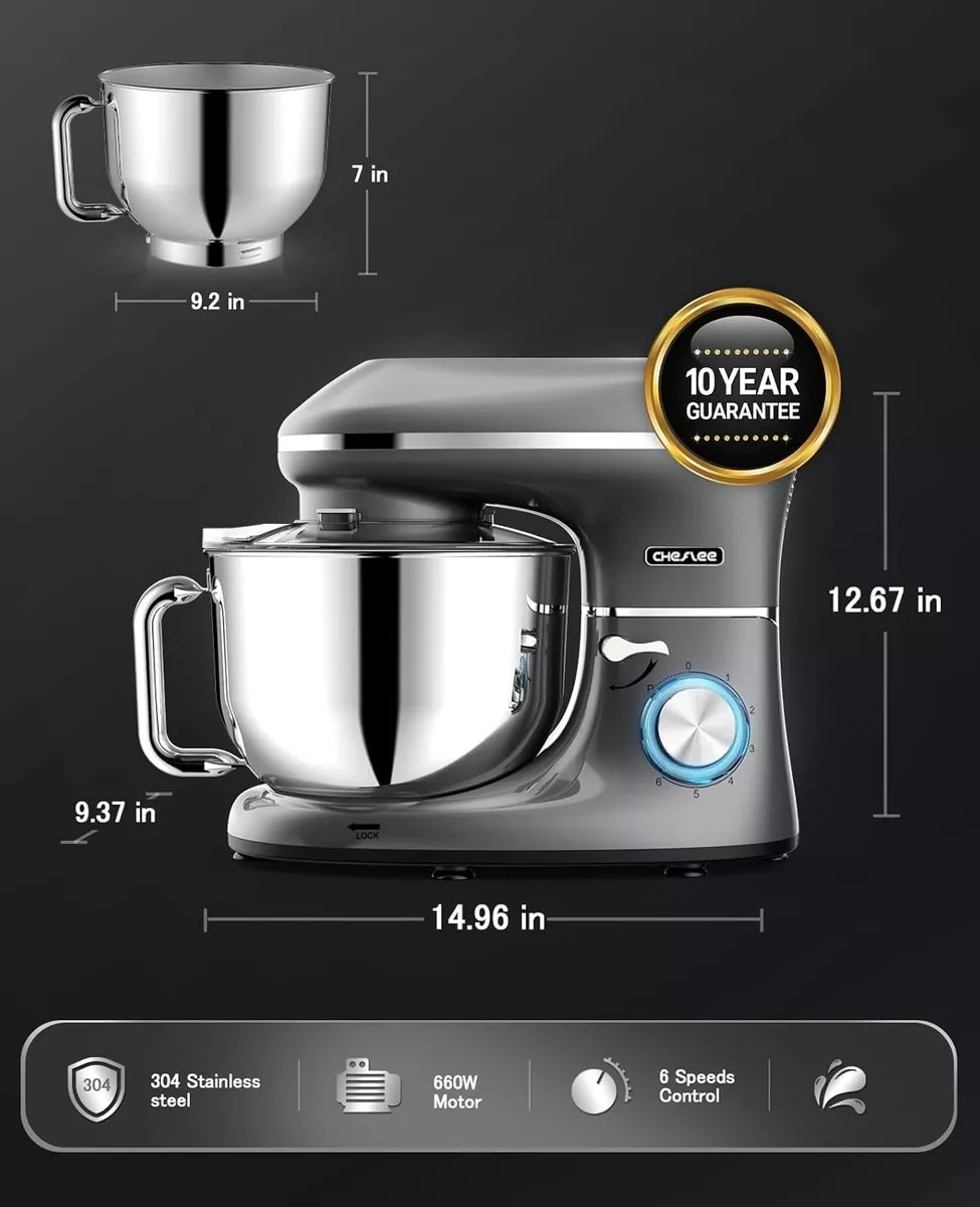 6 Velocidades, Batidora De Pedestal Eléctrico 120v-60hz 660w