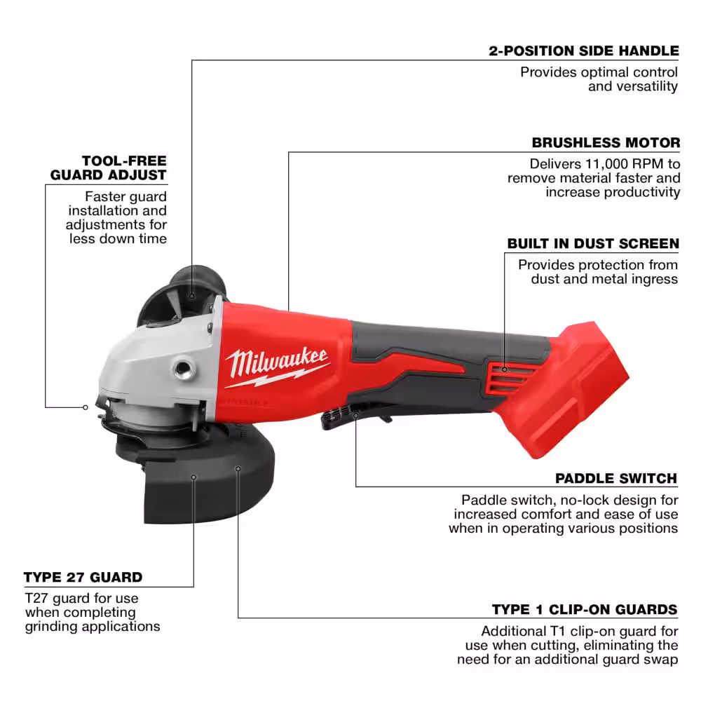 Milwaukee M18 18-Volt Lithium-Ion Cordless Combo Kit 7-Tool with 2-Batteries, Charger and Tool Bag 2695-27SH