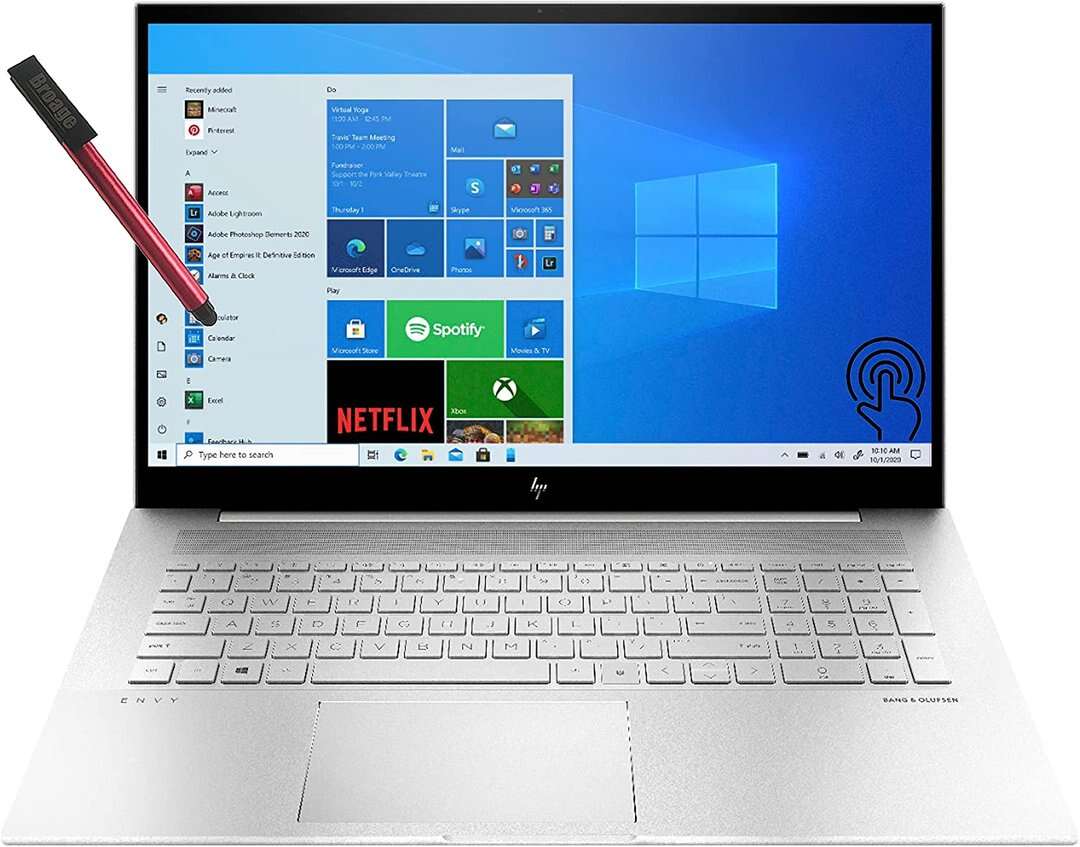 Computadora portátil HP Envy con pantalla táctil FHD de 17.3
