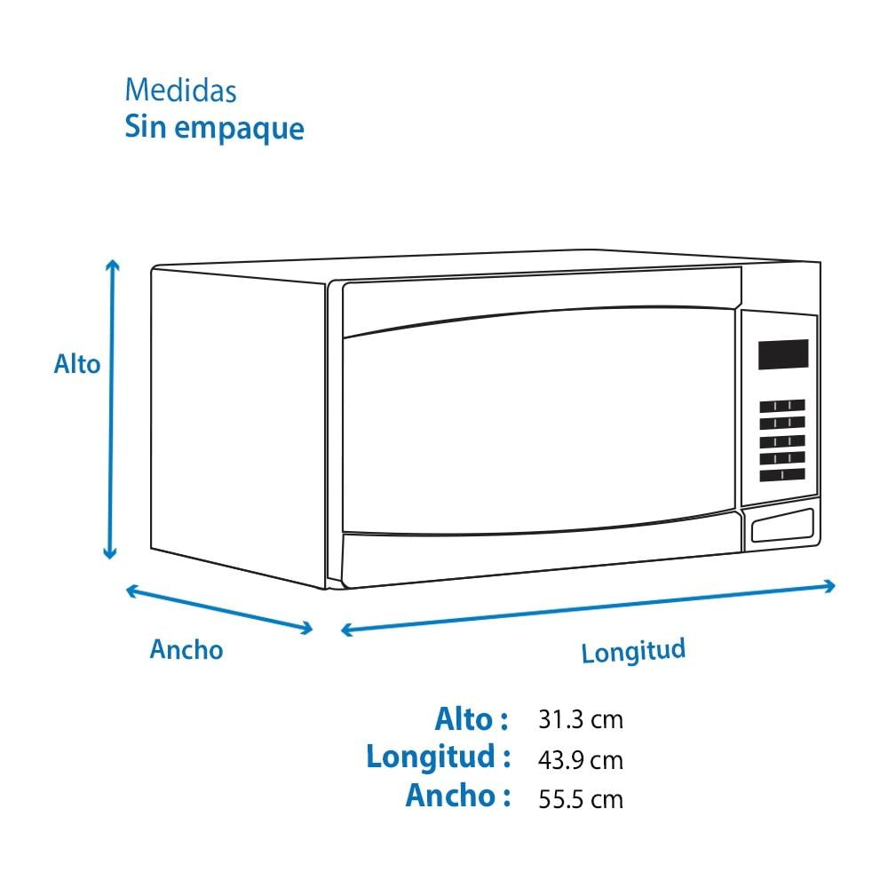 Horno de Microondas Samsung 1.4 Pies Cúbicos Silver