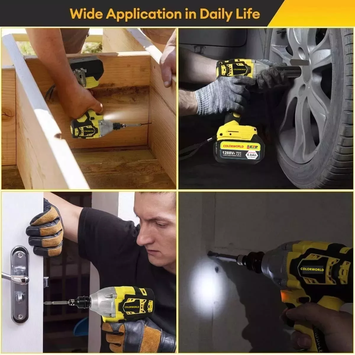 Llave De Impacto 1/2 Inalámbrica Eléctrica Con 2 Baterías