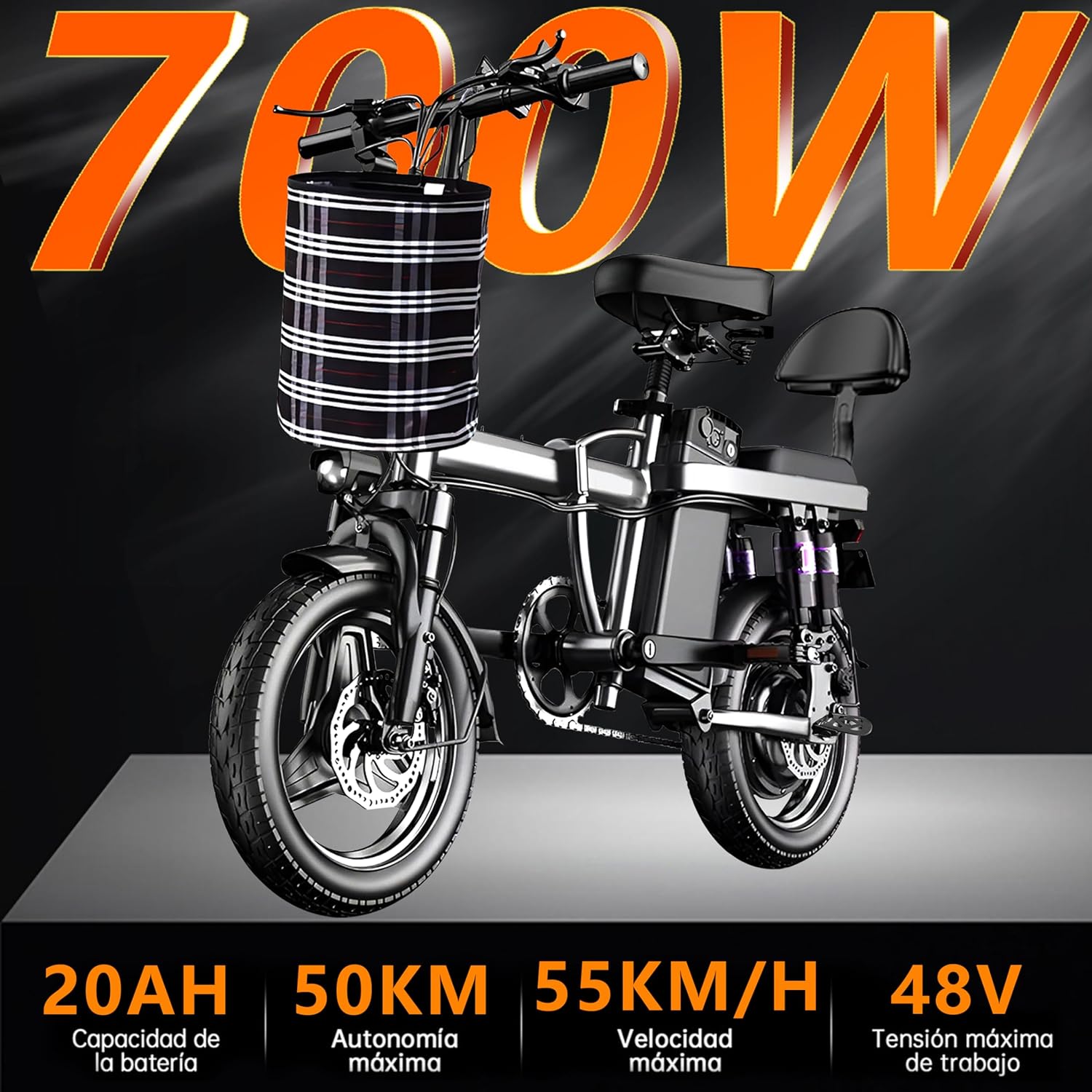 NINOTO Bicicleta Electrica para Adultos