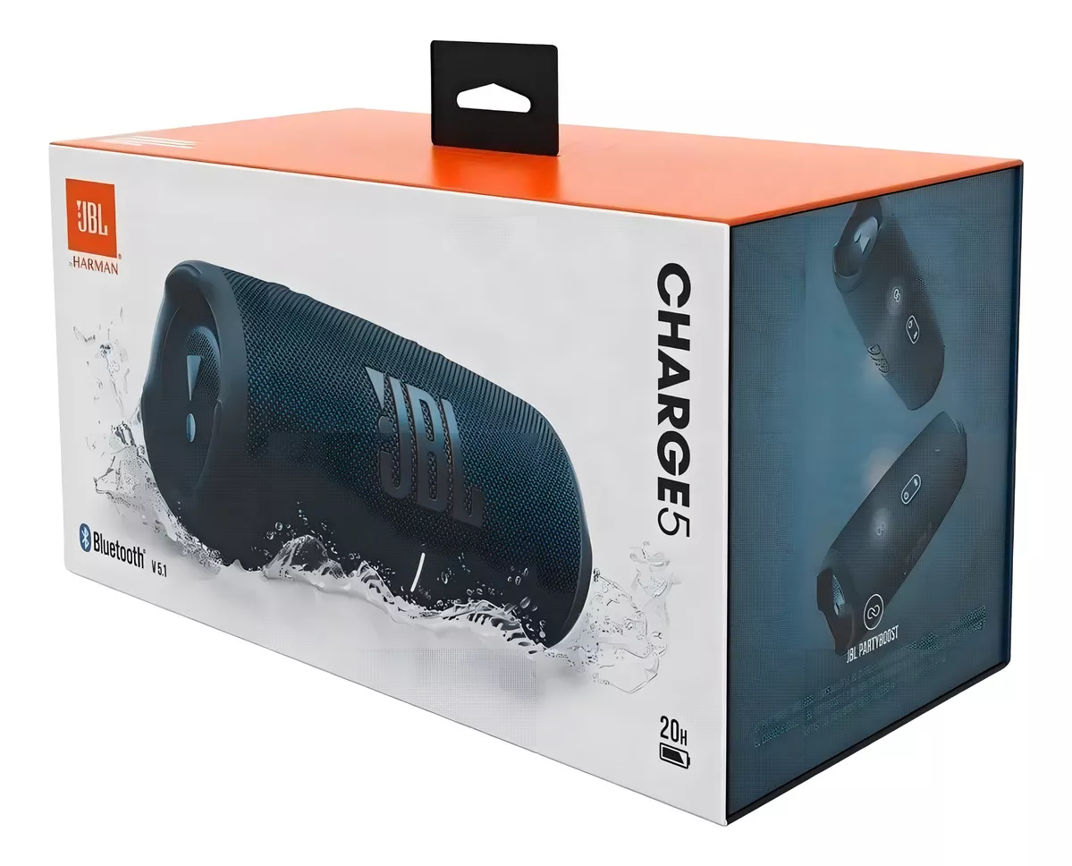 Bocina JBL Charge 5 JBLCHARGE5 portátil con bluetooth waterproof blue 110V/220V