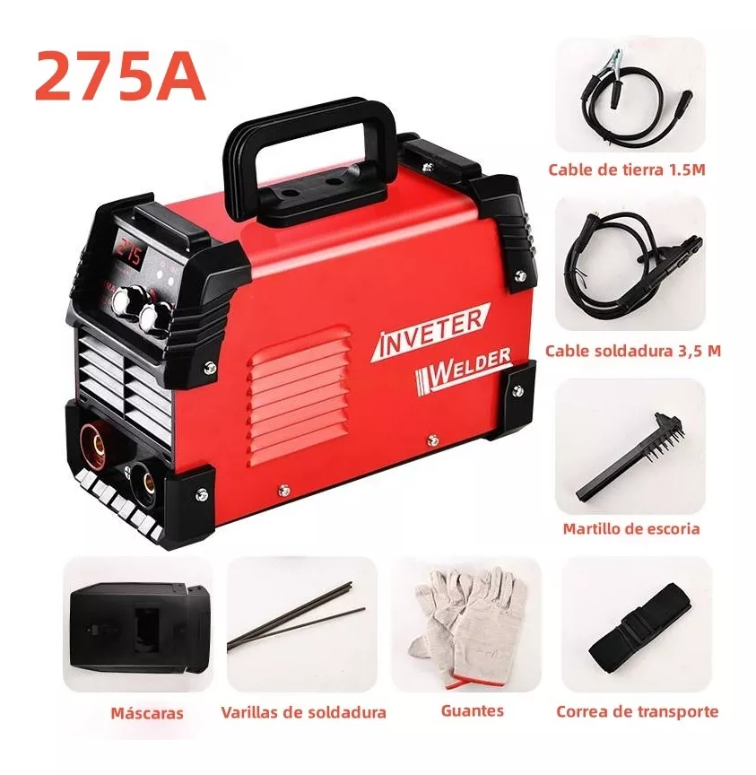Soldadora Inverter Máquina De Soldar 20-275 A 60hz 110-220 V