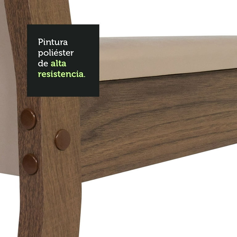 Juego de Comedor Mesa Madesa Bea Tapa de Madera con 4 Sillas Madesa XB045647GX4T