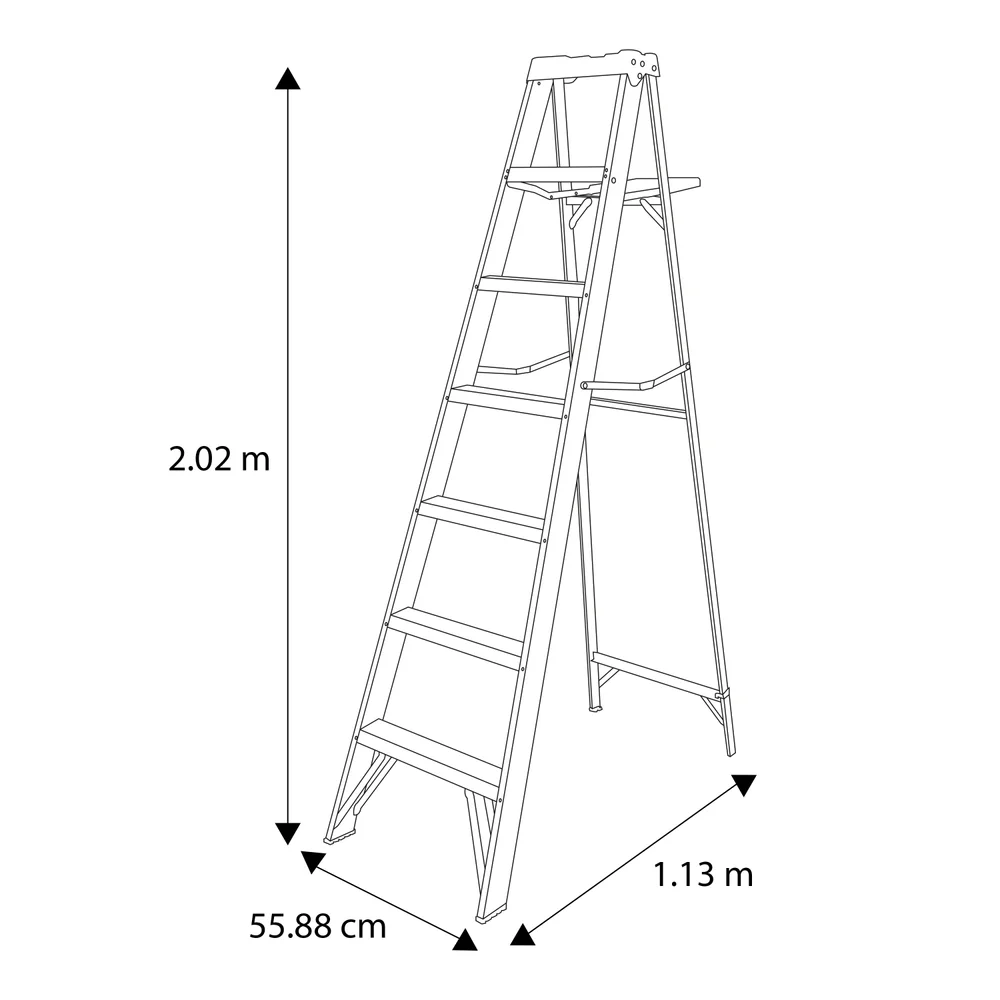 ESCALERA DE ALUMINIO TIJERA DE 2.02 CM