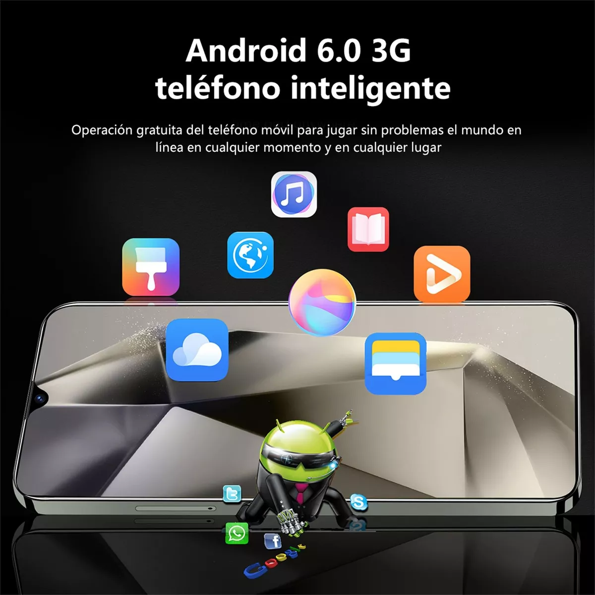 Teléfonos Inteligentes Android Baratos S24 Ultra Amarillo 6.8 En 1gb Ram 16gb Rom