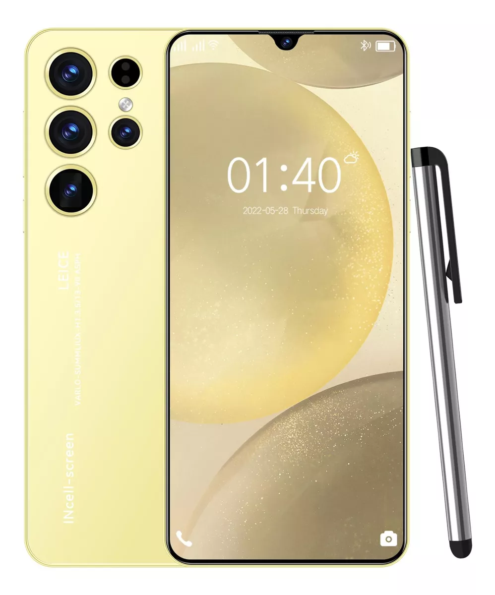 Teléfonos Inteligentes Android Baratos S24 Ultra Amarillo 6.8 En 1gb Ram 16gb Rom