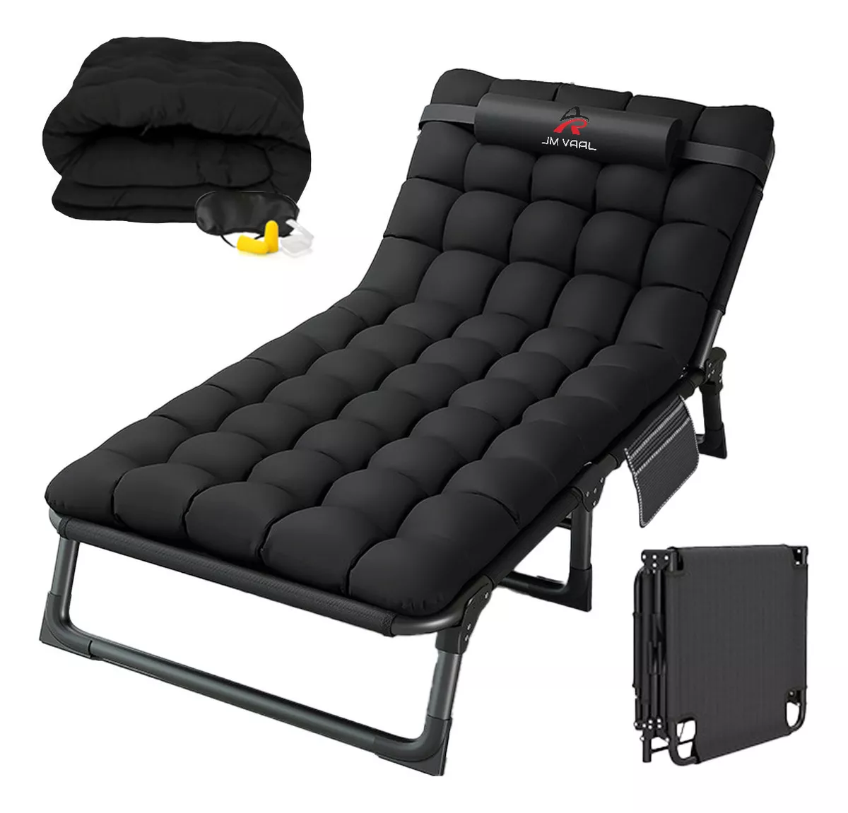 Silla Camastro Plegable Ajustable Con Colchón 62x182 Jm Vaal