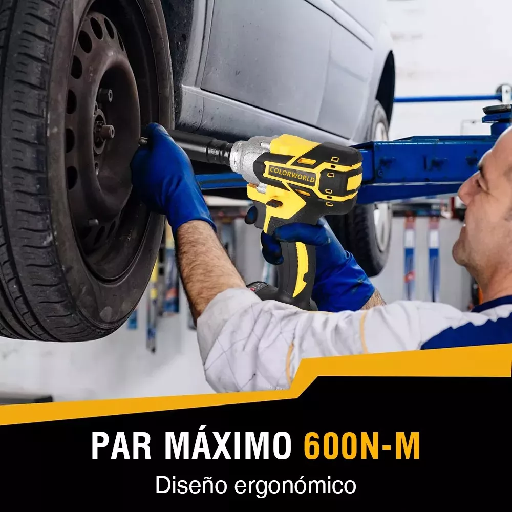 Llave De Impacto 1/2 Inalámbrica Eléctrica Con 2 Baterías