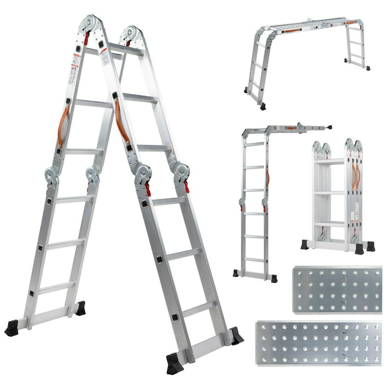 Escalera Multiposiciones De Aluminio 3.5 Metros 12 Peldaos Kingsman KMEM35