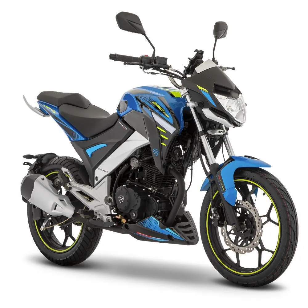 Motocicleta de Trabajo Italika FT250 GTS Con GPS Azul con Negro