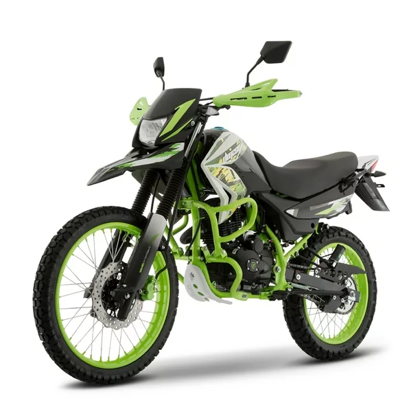 Motocicleta DM200 BLANCO VERDE ITALIKA Doble Propósito