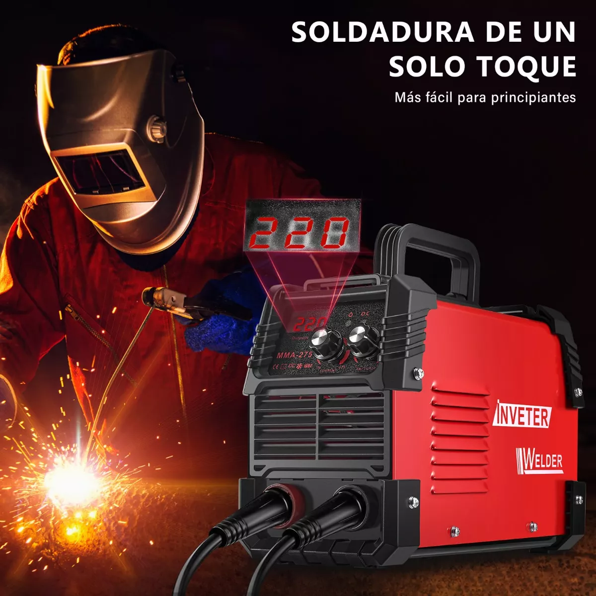 Soldadora Inverter Máquina De Soldar 20-275 A 60hz 110-220 V