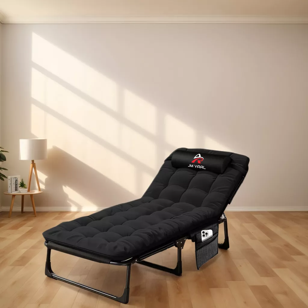 Silla Camastro Plegable Ajustable Con Colchón 62x182 Jm Vaal