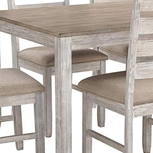 Juego de mesa de comedor de 20 con 6 sillas tapizadas.