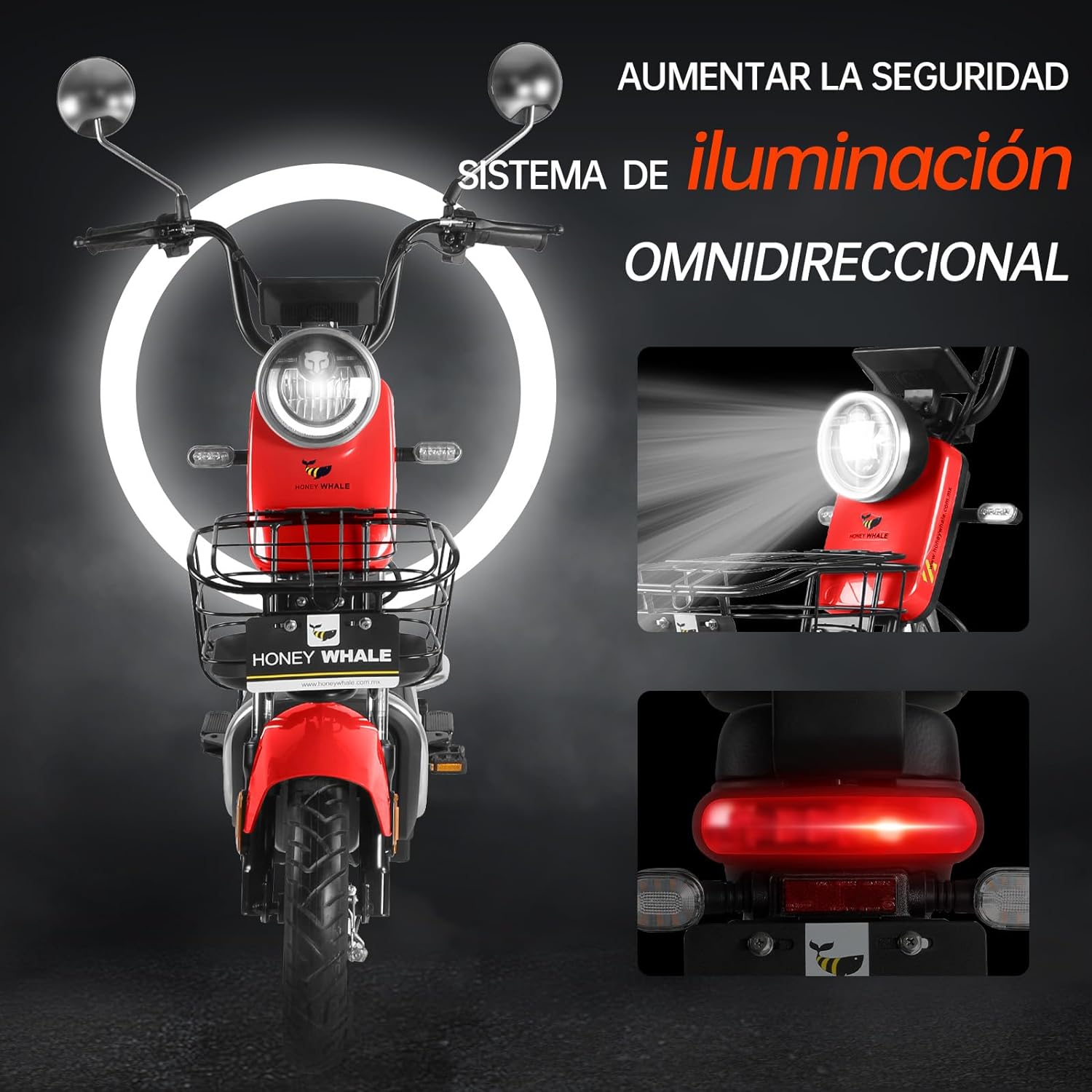 Bicicleta eléctrica para adultos HONEYWHALE KC