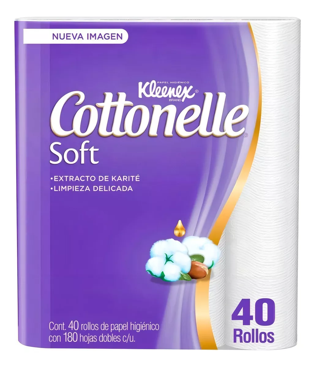 Papel higiénico Kimberly-Clark Kleenex Cotonelle doble hoja de 40 u