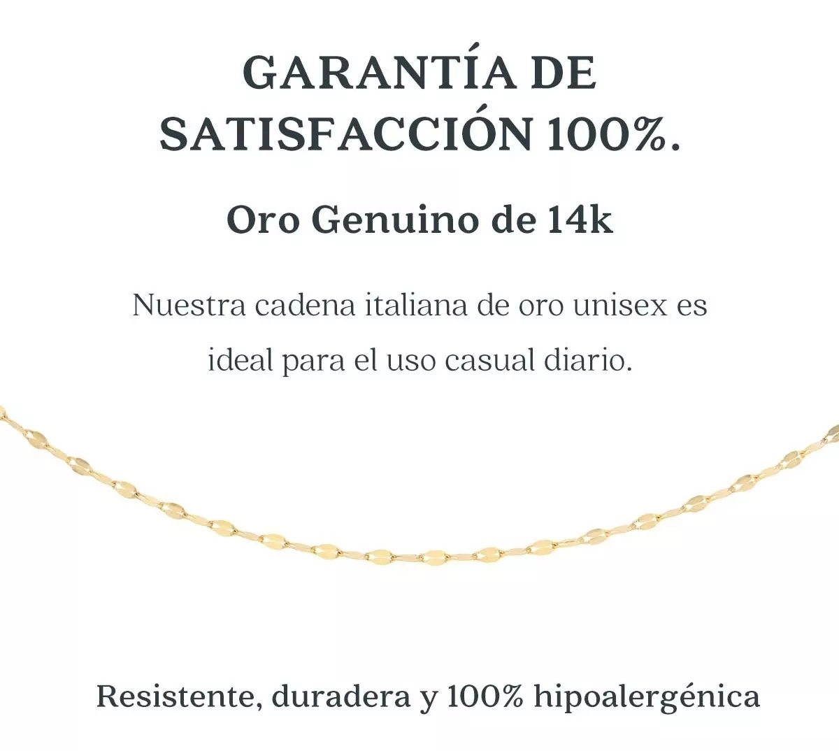 Cadena Oro Solido 14k Grano De Cafe 55cm Italy Mujer Dama