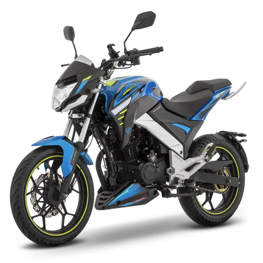 Motocicleta de Trabajo Italika FT250 GTS Con GPS Azul con Negro