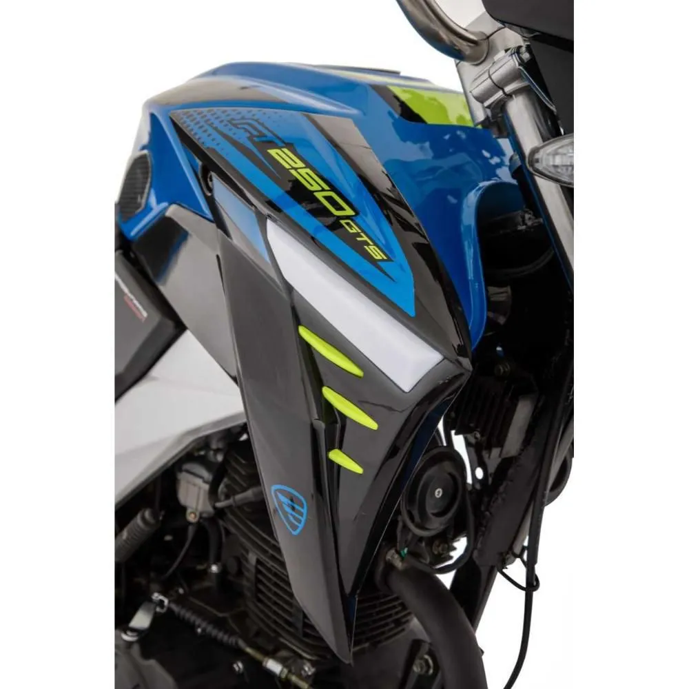 Motocicleta de Trabajo Italika FT250 GTS Con GPS Azul con Negro