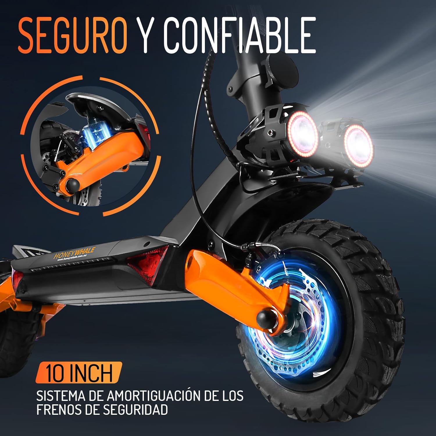 HONEYWHALE T8A Scooter eléctrico plegable para adultos