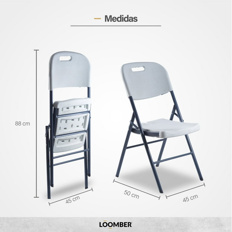 Silla Plegable Blanca Set de 10