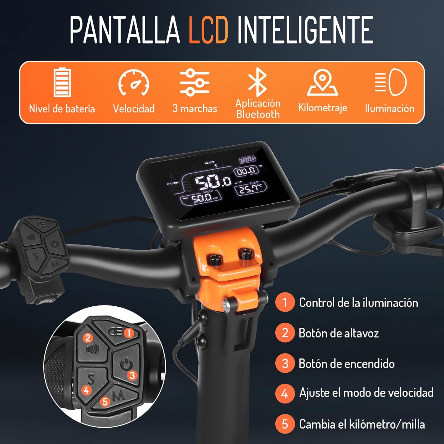 HONEYWHALE T8A Scooter eléctrico plegable para adultos