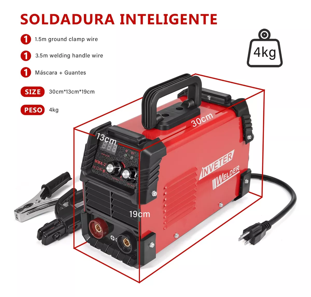 Soldadora Inverter Máquina De Soldar 20-275 A 60hz 110-220 V