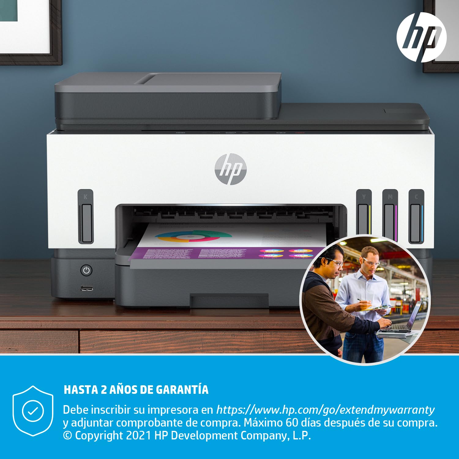 HP Impresora Multifuncional HP Smart Tank 790, Tinta Continua, Color, Wi-Fi, Dúplex (Doble Cara) & ADF Alimentador Automático (4WF66A)
