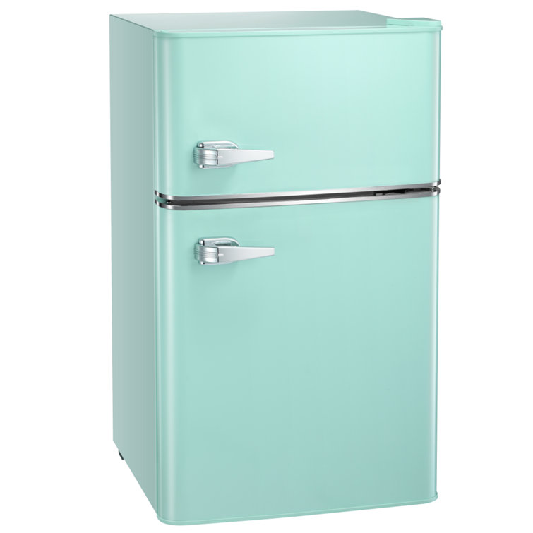 R.W.FLAME Double Door 3.2 Cu. Ft. Compact Refrigerator Mini Fridge with Freezer