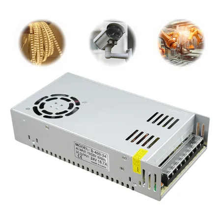 Fuente Conmutada 24v 16.7a 400w Eliminador Transformador Wishsky Para Leds Fuente Dual 12v Eliminador Transformador Driver