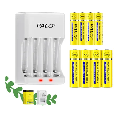 Cargador Y Pilas Recargable 1.2v Aa+aaa 8 Batería Recargable